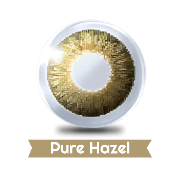 entes de contacto color ámbar hazel con medida para corrección visual y cambio de color de ojos