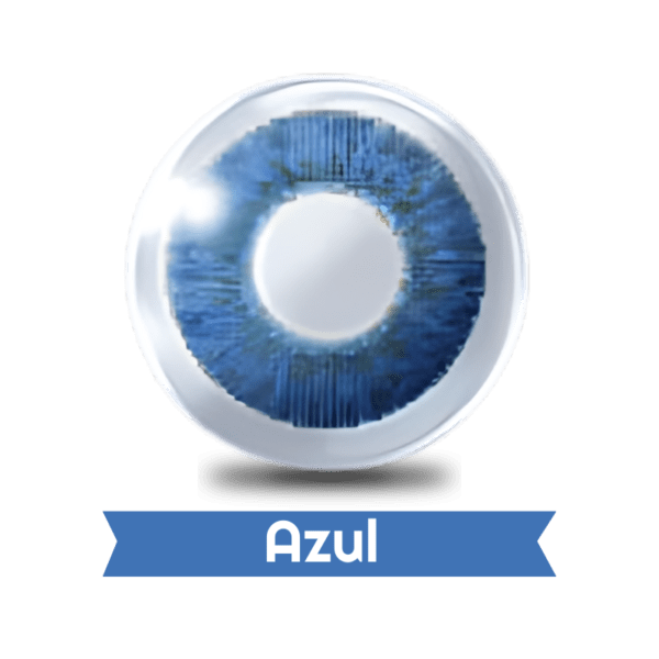 Lentes de contacto azules con medida para corrección visual y cambio de color de ojos