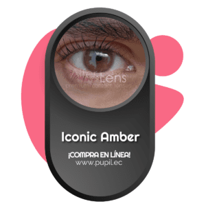 Lentes de contacto hiperrealistas Iconic Amber color ámbar con medida