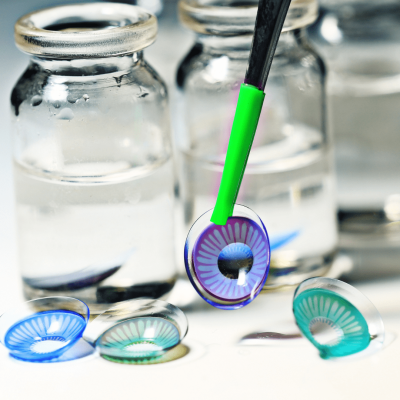 lentes de contacto, liquidos para limpieza.